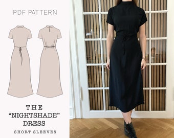 The &quot;Nightshade&quot; dress PDF pattern | pdf printable sewing pattern XS - XXL