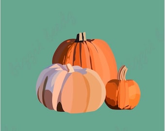 pumpkin trio print