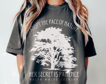 Comfort Colors Emerson Quote-shirt: literair natuurliefhebber cadeau