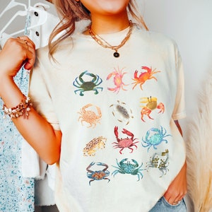 Painted Crab Comfort Colors Shirt: Crustaceancore Tee