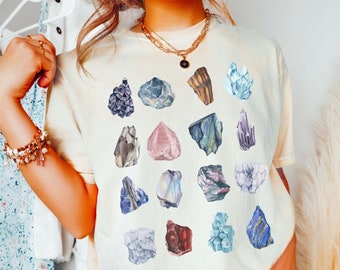 Crystals Tee: Comfort Colors Geology Shirt, Rock Lover Gift