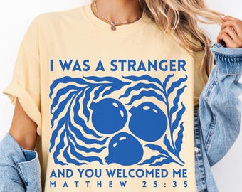 Comfort Colors Immigrant Bible Verse Shirt: Liberal Christian Apparel