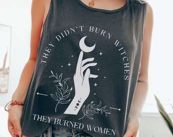 Comfort Colors Witch Tank Top: Feministyczny, niebiański prezent w stylu boho