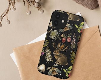 Jackalope and Ferns Tough Case for Iphone 14 13 12 11 X, Xr, Xs Mini Pro Max, Samsung Galaxy S23, S22,s20, S21, S10, Google Pixel 5 6 7