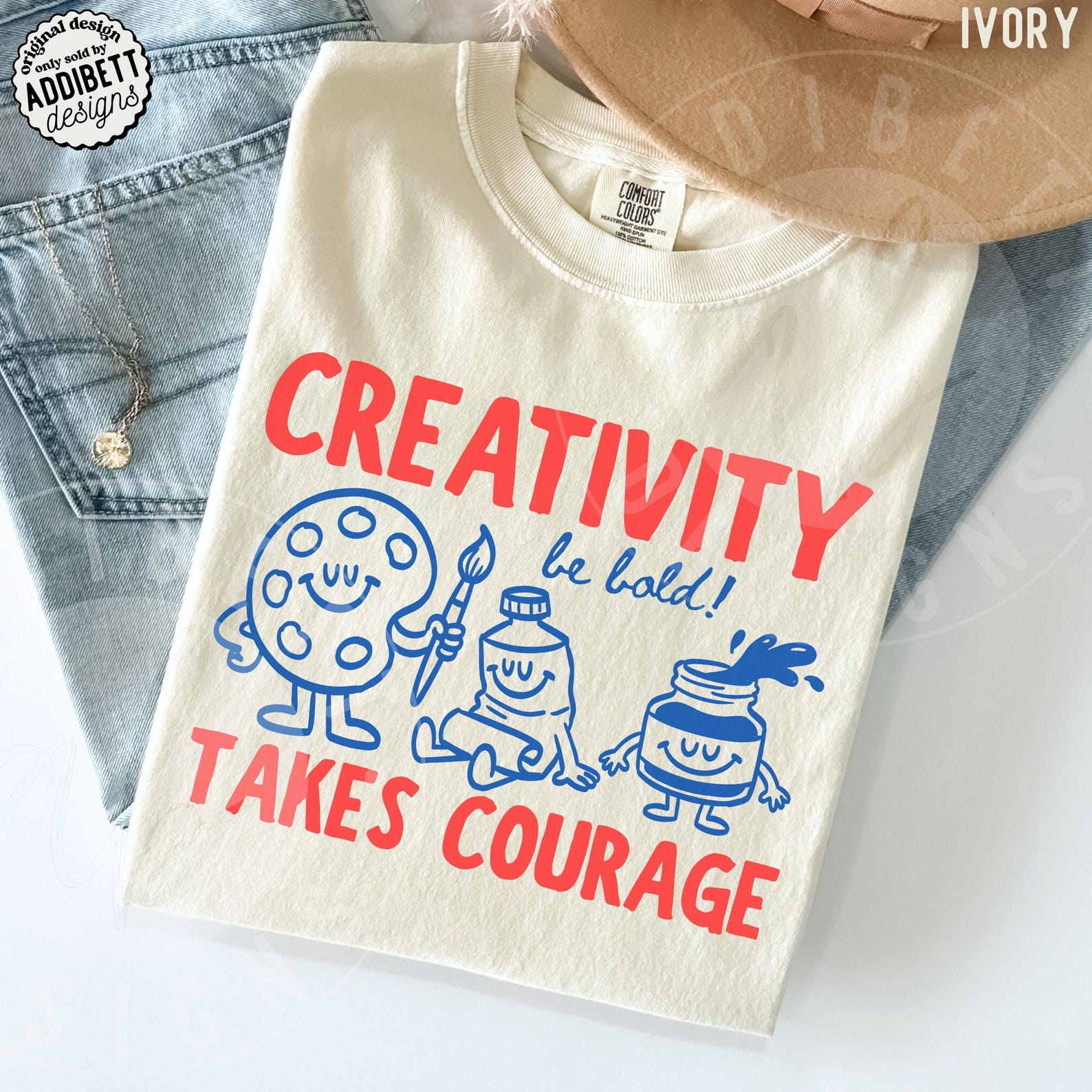 Comfort Colors creativity Takes Courage Shirt Cute Retro Doodles comfort-colors-creativity-takes-courage-shirt-cute-retro-doodles