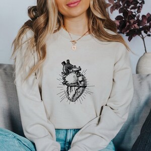 Anatomical Heart Sweater, Human Heart Sweatshirt, Valentines Sweater ...