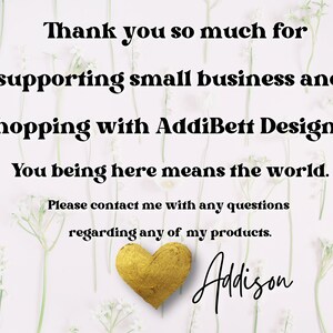 K&ouml;nnte beinhalten: Vielen Dank f&uuml;r die Unterst&uuml;tzung von Kleinunternehmen und den Einkauf bei AddiBett Designs. Ihre Anwesenheit hier bedeutet die Welt. Bitte kontaktieren Sie mich bei Fragen zu meinen Produkten. Addison