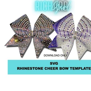 Curvy Loops Cheer Bow Strass Design im SVG Format mit passendem OMBRE separat erhältlich