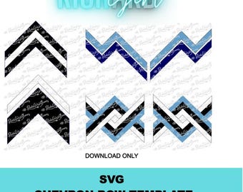 Chevron tail SVG file for Cheer Bow Design in Vinyl or Sublimation