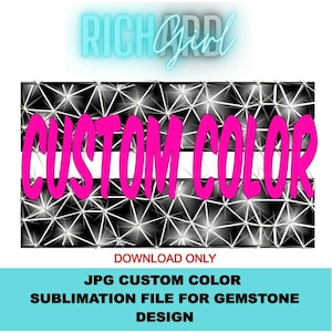 JPG Custom Color Sublimation File for "GEMSTONE" Cheer bow design