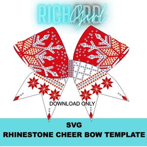Winter snowflake cheer bow design in SVG format Christmas holiday
