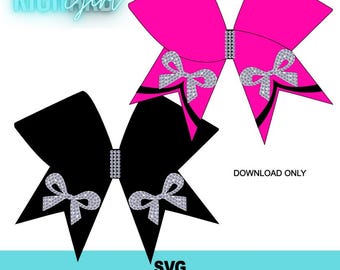Cheer boog strassteen sjabloon SVG DOWNLOAD