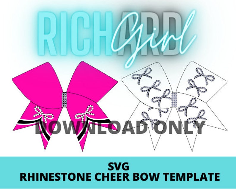 Cheer Bow Rhinestone Template SVG DOWNLOAD Etsy Cheer Bow Rhinestone Template SVG DOWNLOAD Etsy