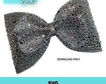 Cheer Bow Rhinestone Template 4 inch tailless Scatter pattern Starlette extreme bling