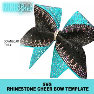 Rhinestone Cheer bow SVG template &quot;Mania&quot;