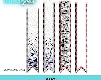 May include: A digital graphic design featuring four vertical cheer bow templates decorated with rhinestone patterns. The text RICH GIRL appears in the top left, and DOWNLOAD ONLY is in the bottom left. The bottom text reads SVG RHINESTONE CHEER BOW TEMPLATE.