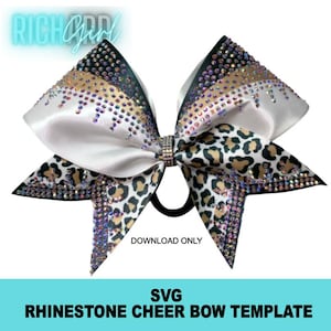 Cheetah Cheer Bow Design 2025 en dents de scie au format SVG
