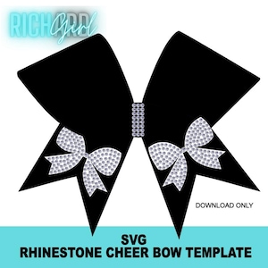 Cheer bow rhinestone template SVG DOWNLOAD