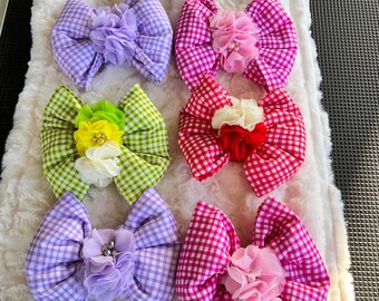 Padded bow, Bowtie for pet, spring bow for pet, Pet accessories, gift for pet, gift for dog, large bow, bow for dog, bow for dog
