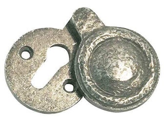 Handforged iron traditional pewter door keyhole escutcheons lock cover (covered escutcheon)