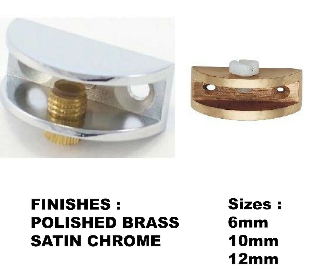 Adjustable Glass Shelf Bracket in Multiple Finishes & Sizes Etsy