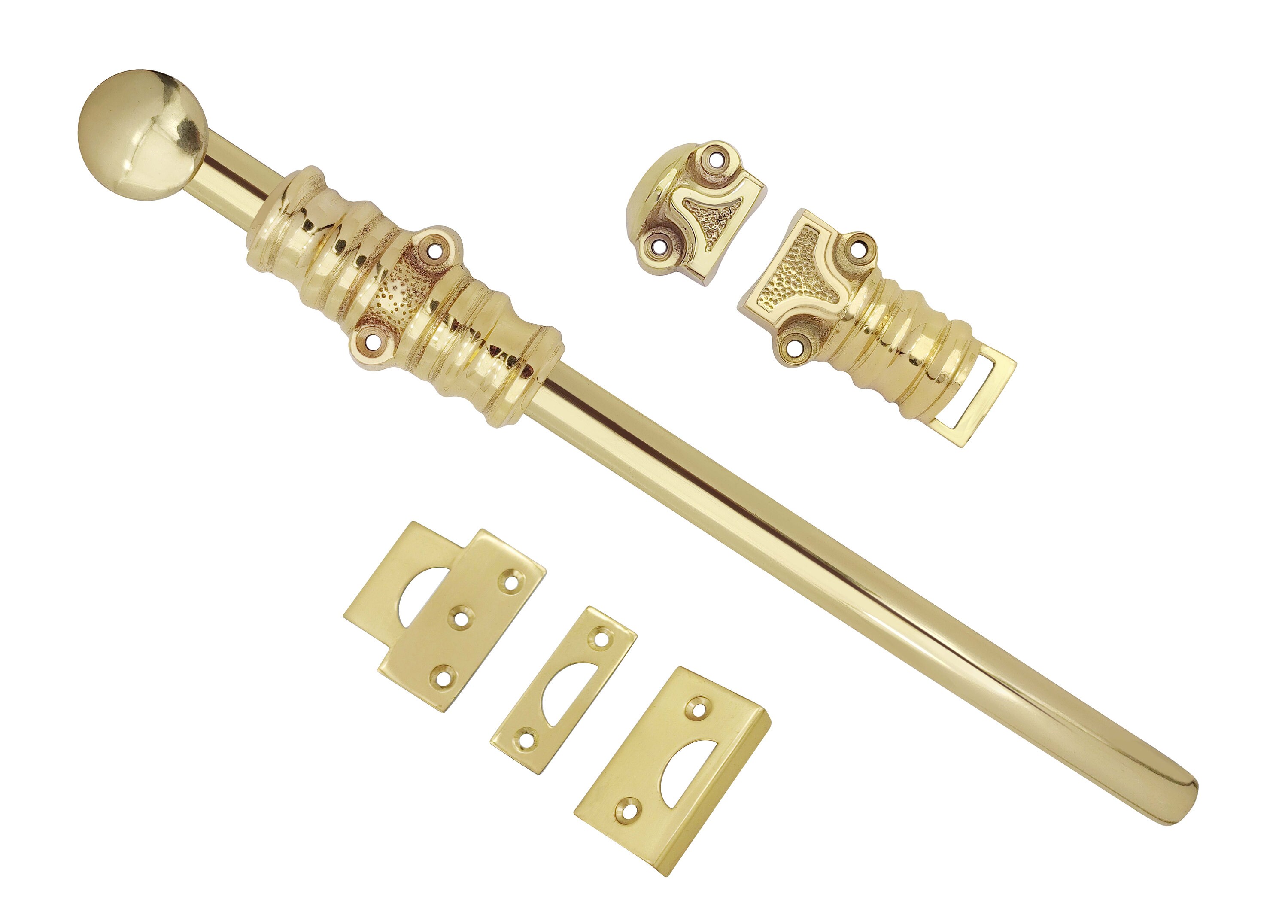 SOLID BRASS DUTCH Bolt Traditional Vintage Old Style Architectural