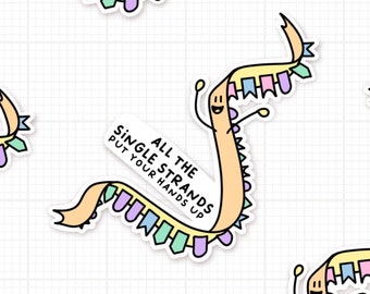 RNA sticker, single strand DNA illustration, gift for genetics student, geneticist jokes