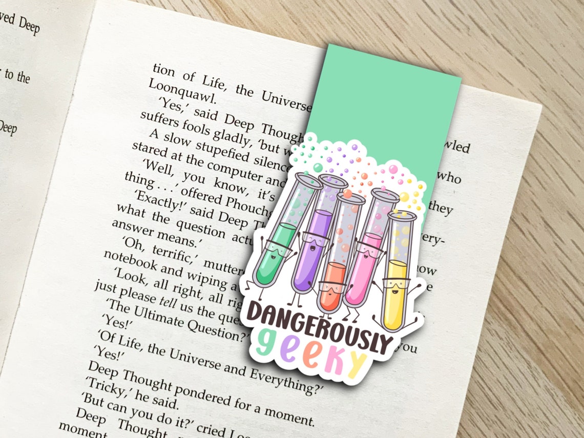 Geeky Science Bookmark, Cute Chemistry Book Mark, Test Tubes