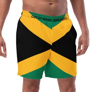 Jamaica shorts Rasta zwembroeken atletische shorts Jamaicaanse vlag uit vele reggae shorts work-out uitrusting groen geel en zwart zwemkleding sportschool