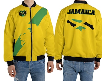 Jamaika Bomberjacke Unisex Jamaika Mantel Jamaika Trainingsanzug Jamaika Top Reggae Jacke