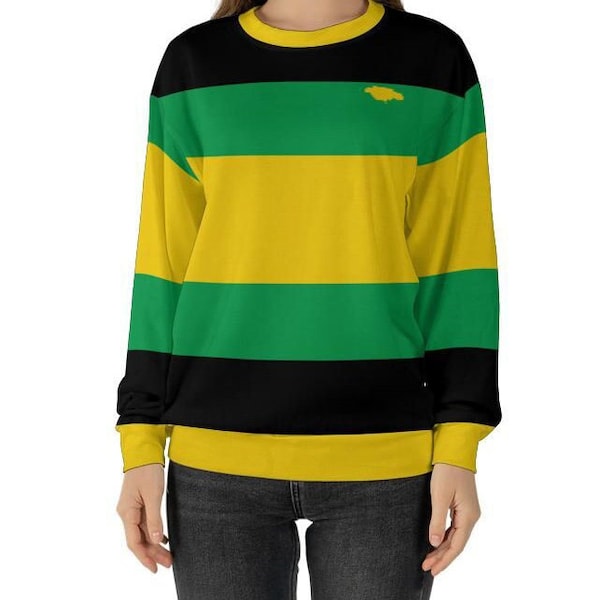 Pull jamaïcain haut drapeau jamaïcain Pull reggae noir vert or veste de jogging mélange de laine manches longues hiver mode taille à 5XL