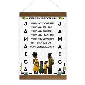 Jamaica Wall Poster Ready To Hang Jamaica Home Decor Jamaican Wall Decor Jamaican Gift Jamaican Art Kitchen Art Gifts