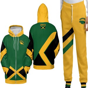 Jamaica Sweatpants for Men and Women Jamaica Tracksuit Bottom Athletic Joggers Reggae Track Pants Green Black Sweats Trousers Size up to 5XL