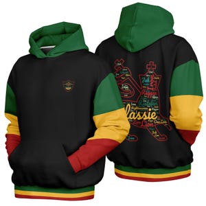 Rasta Heavyweight Oversized Hoodie for Men and Women Rastafari Stripes Lion Judah Clothing Hoodie Sweatshirt Reggae Selassie Size up to 4XL