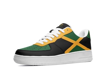 Jamaica Sneakers for Men & Women Rasta Shoes Custom National Flag Sneakers Jamaican Flag Gym Shoes Reggae Shoes Rasta Color Basketball Shoes