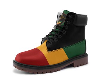 Rasta Boots für Männer & Frauen Benutzerdefinierte Rastafari Schuhe Stiefel Stiefel National Country Flagge Jamaika Stiefel Reggae Stiefel Rasta Color Stiefel