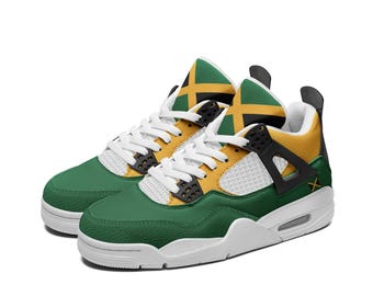 Jamaica Shoes for Men & Women Custom Jamaican Sneakers Rasta Sneakers National Flag Gym Shoes Reggae Shoes Country Flag Basketball Shoes