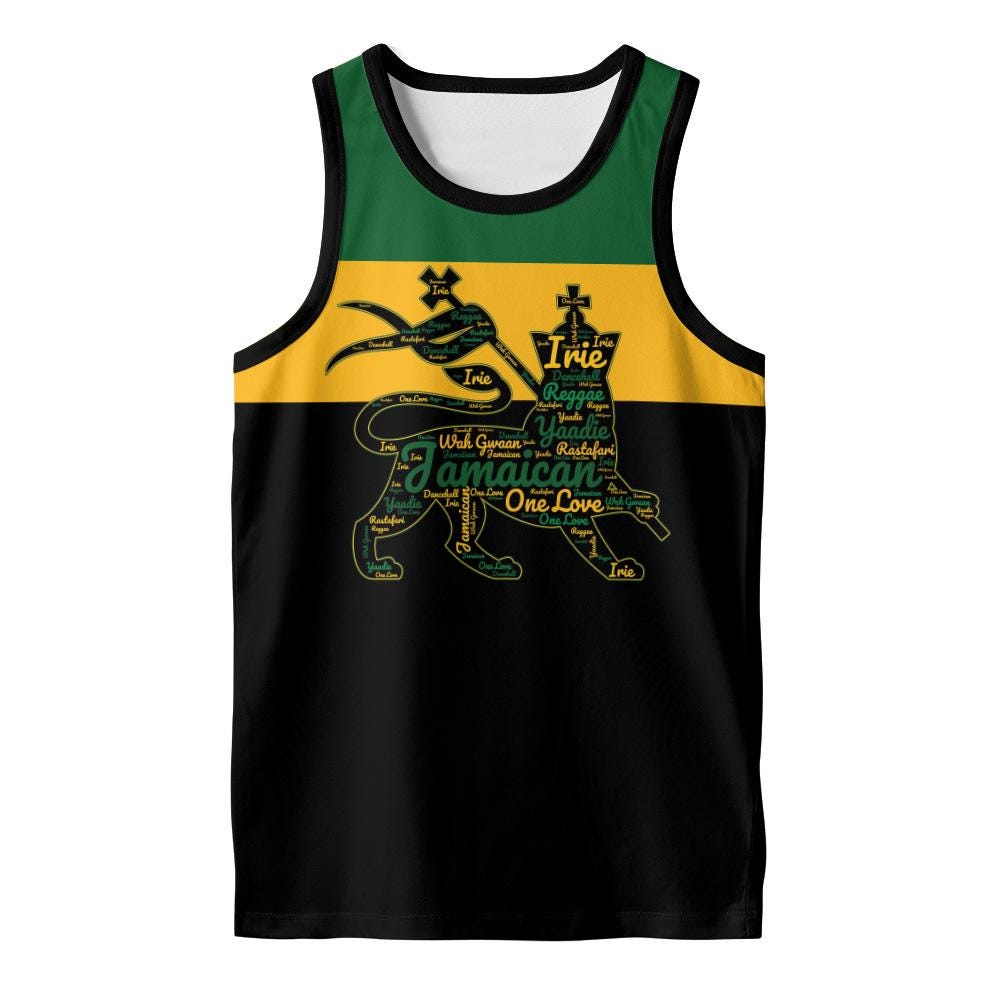 Jamaica Shirt Tank Tops for Men and Women Lion of Judah Tanks Rasta ...