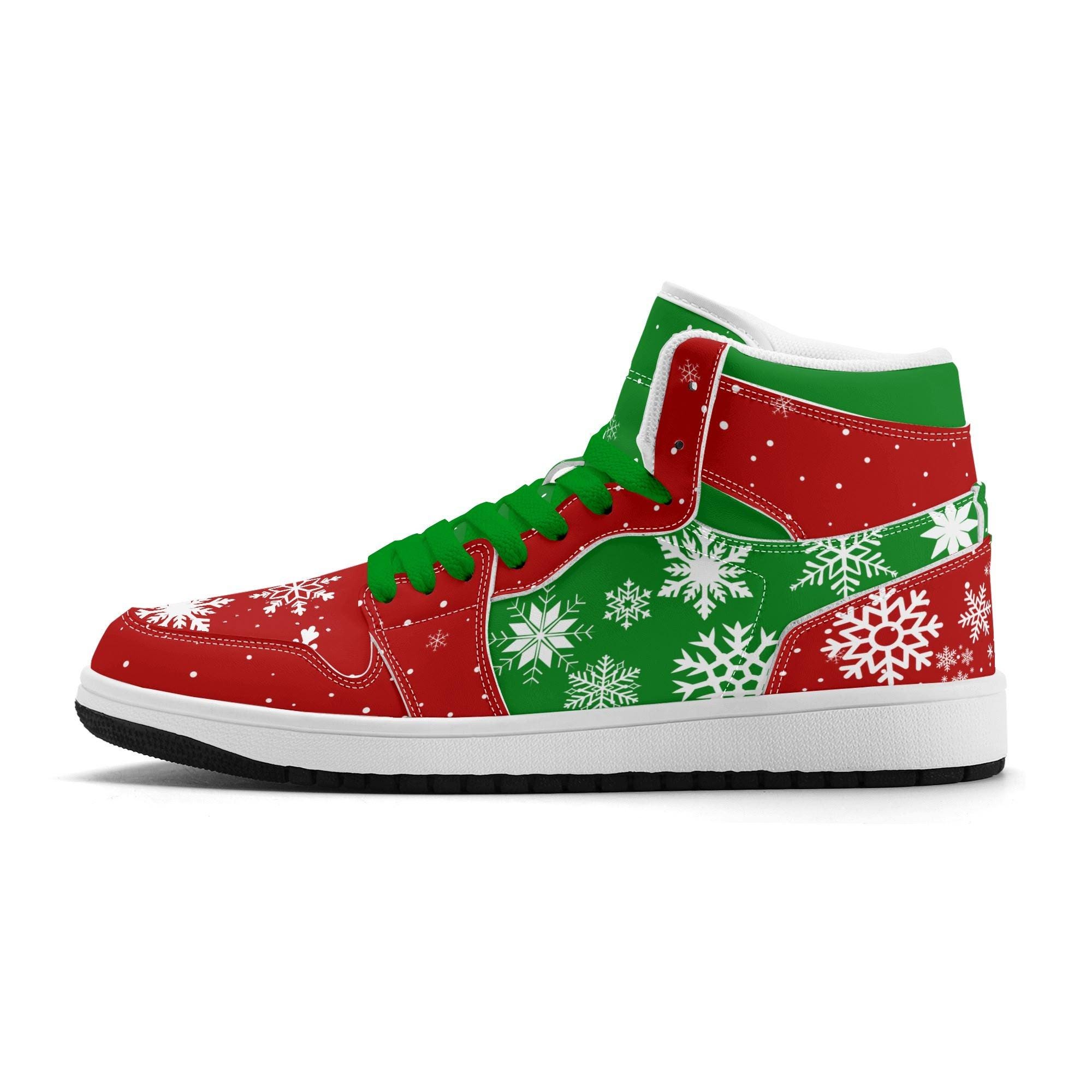 Christmas Shoes for Men & Women Custom Christmas Sneakers Xmas Tennis Shoes Holiday Party Shoes Christmas Party Sneakers Red Basketball Shoe