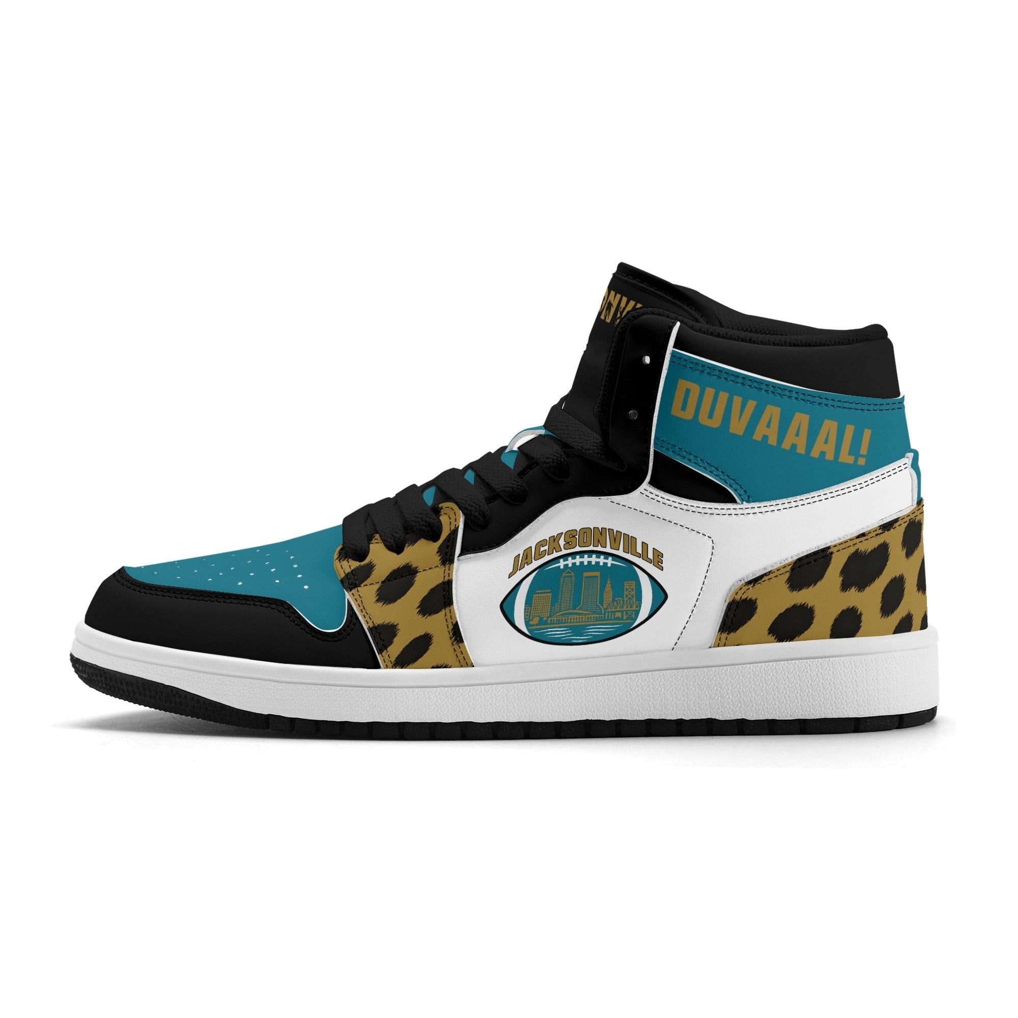 Discover Jacksonville Football Team Shoes for Men & Women, Team Themed Basketball Shoes, Duuuval Jacksonville Colors