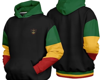 Tuta da uomo in pile Rasta Lion: giacca con cappuccio e pantaloni della tuta - Italia