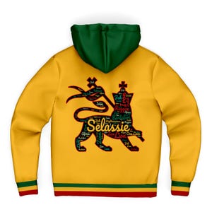 Rasta Hoodie for Men and Women Rastafari Fleece Lined Hoodie Rasta Stripes Lion Of Judah Clothing Sweatshirt Reggae Selassie Size up to 4XL
