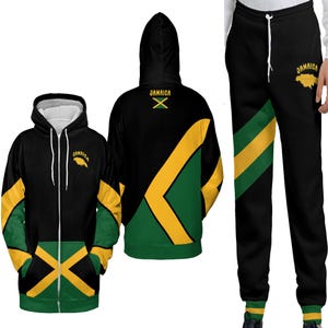 Jamaica Sweatpants for Men and Women Jamaica Tracksuit Bottom Athletic Joggers Reggae Track Pants Green Black Sweats Trousers Size up to 5XL
