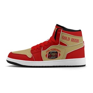 Buty sportowe San Francisco Football Team dla mężczyzn i kobiet Buty sportowe do koszykówki z motywem drużyny Buty piłkarskie na zamówienie Buty sportowe San Francisco Sneakers na prezent