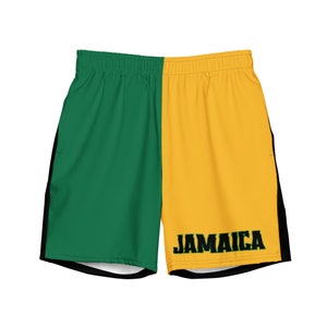 Jamaica Shorts Atletische shorts Jamaicaanse vlag Zwembroeken Groen Geel Zwart Vakantie Reggae Trainingsuitrusting Gym Fitnesskleding Maten tot 6XL
