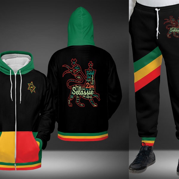 Reggae Rasta Athletic Joggers Jamaica Sweatpants Red Green Gold White Black Sweats Lion Of Judah Pants Selassie Track suit Sizes up to 5XL