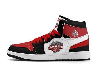 Portland Basketball Team Sneakers for Men & Women Team Themed Basketball Sport Shoes Custom Sneakers Portland Shoes Oregon Gifts Unisex