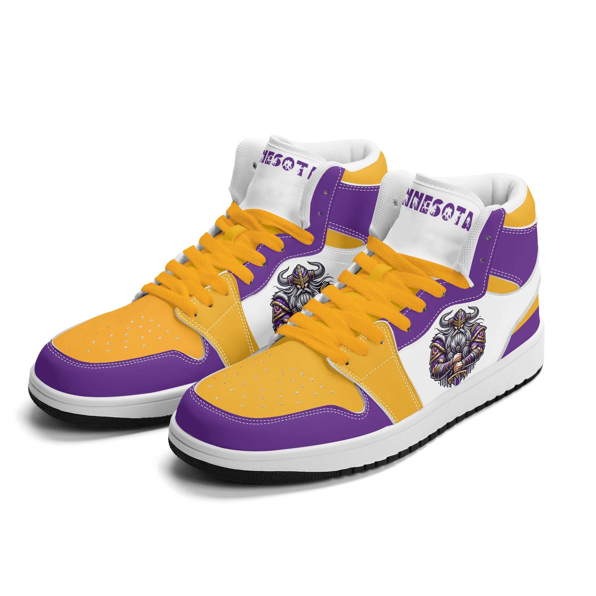 Zapatillas de fútbol de Minnesota para hombre y mujer. Zapatillas de baloncesto con temática de equipo. Zapatillas de fútbol personalizadas. Zapatilla