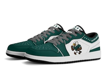 Philadelphia Football Fan-Schuhe für Damen und Herren, Philly-Team-Sneaker, Low-Top-Sneaker in Mitternachtsgrün, Geschenke für Fans der Stadt Philadelphia