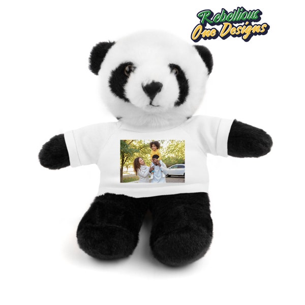 Personalized Stuffed Animal with Custom Image Custom Teddy Bear, Panda Plush Friend Toy, Baby Gift, Gift For Newborn Easter Bunny Rabbit